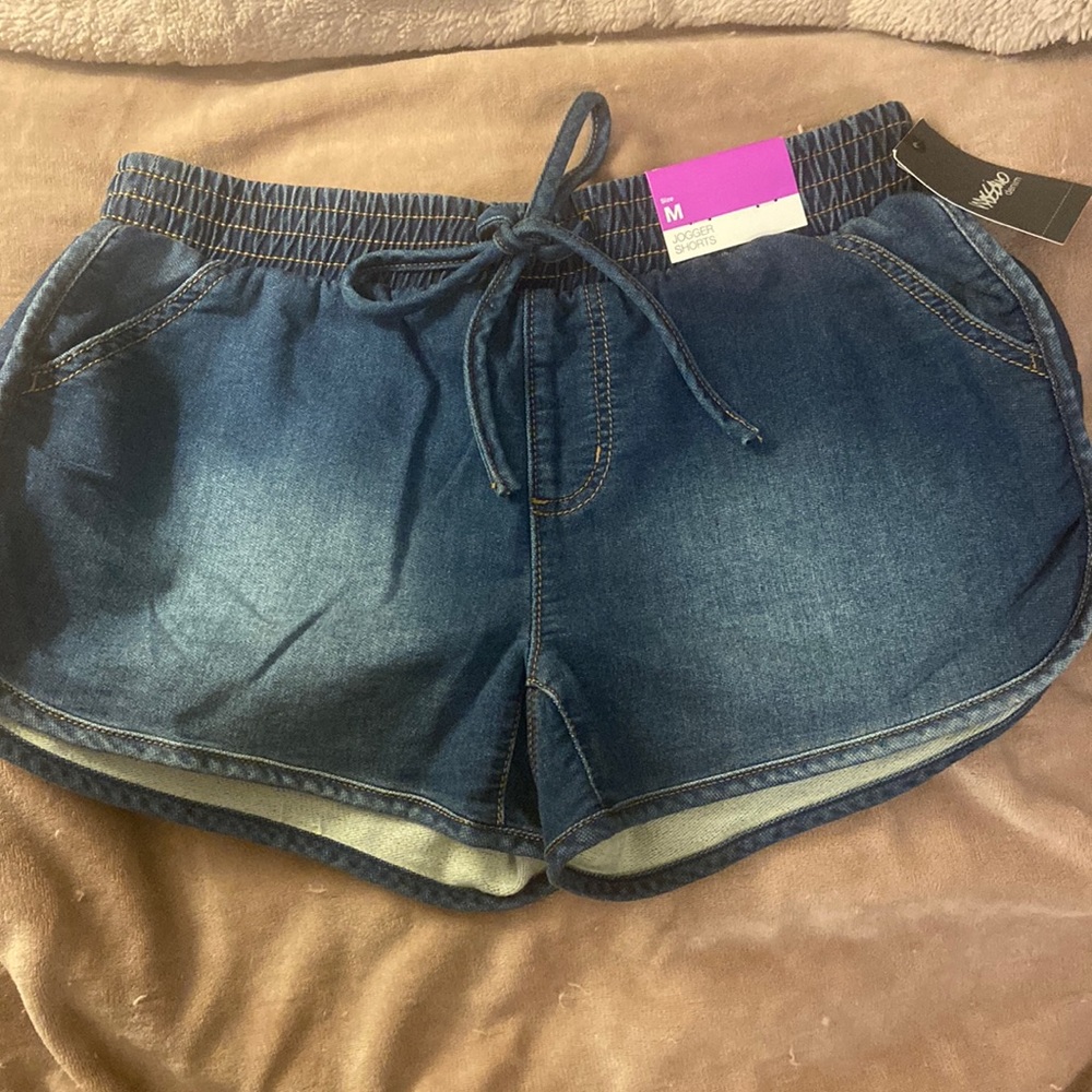 NWT denim style Jogger Shorts -